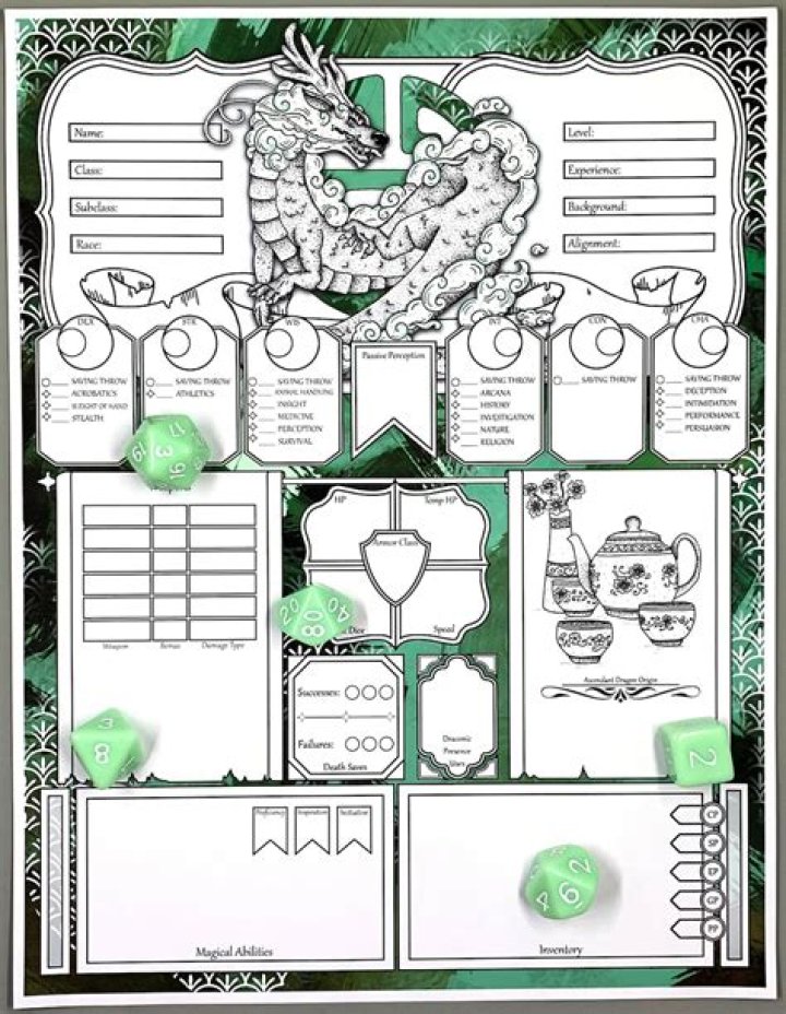 Free DND 5e Monk Character Sheet PDF – Print & Play