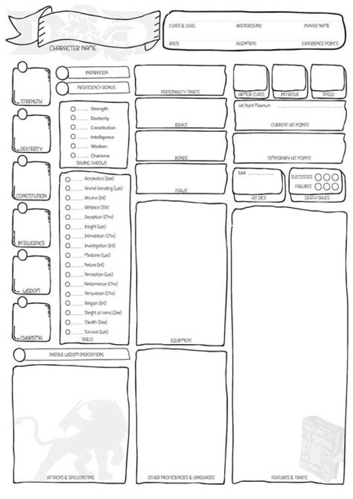 DND 5E Player Sheet PDF: Complete Character Template for Easy Use