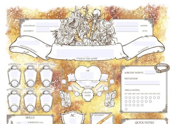 Download the Ultimate D&D 5e Sorcerer Character Sheet PDF
