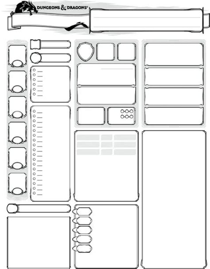 Free D&D Character Sheet Blank PDF – Printable Game Ready