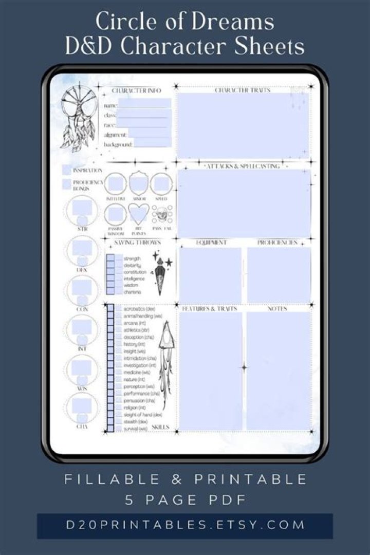 Free DND Stat Sheet PDF – Perfect for Any Campaign