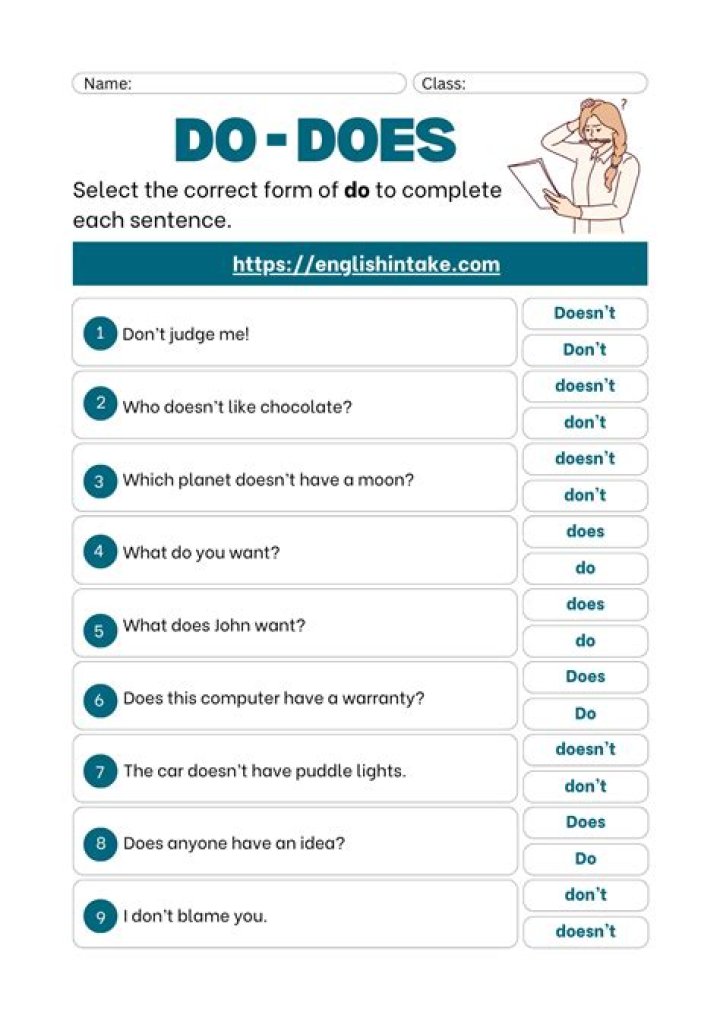 Do and Does Exercises with Answers PDF – Instant Practice & Solutions