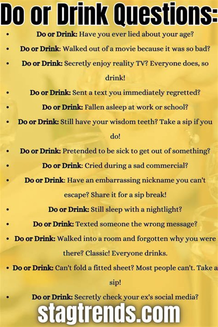 Do or Drink Questions PDF: Essential Trivia & Facts