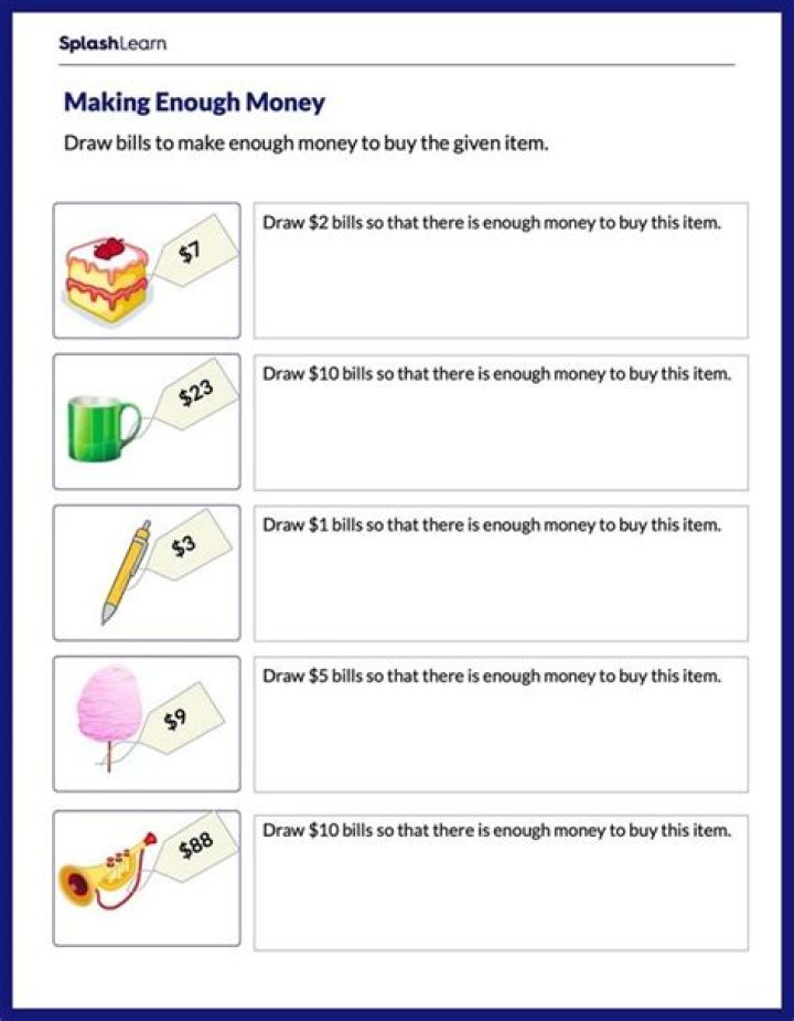 Free PDF Worksheets: Do You Have Enough Money?