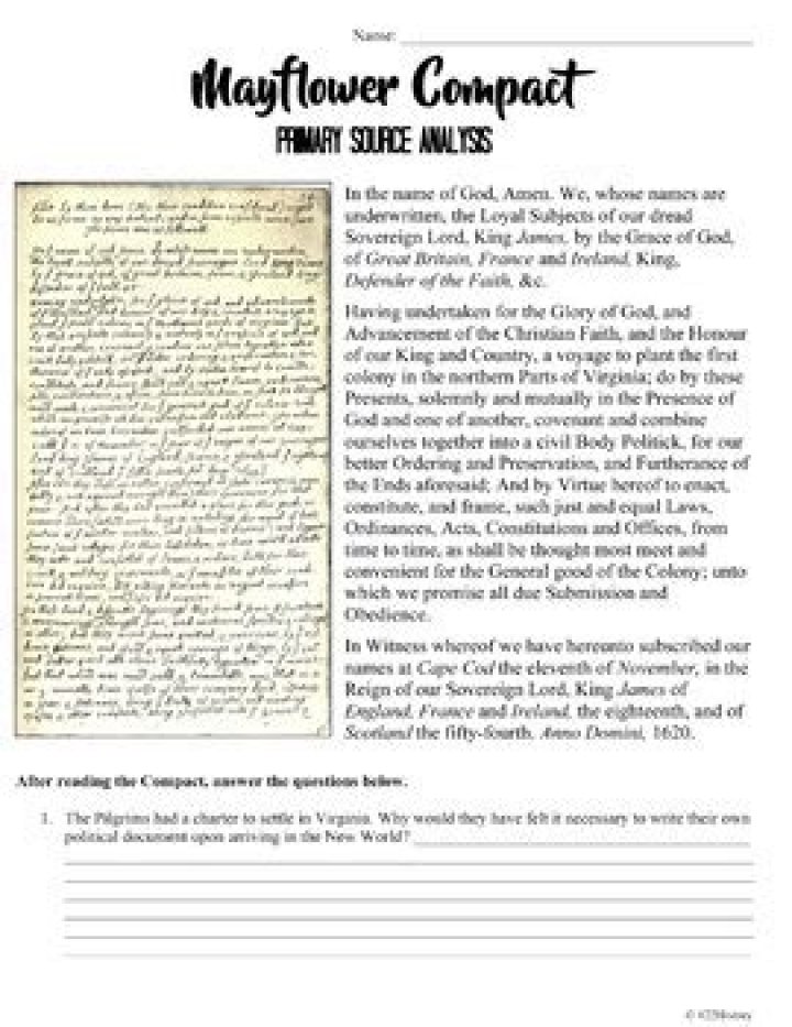 Analyze the Mayflower Compact: Answer Key PDF for Accurate Document Review