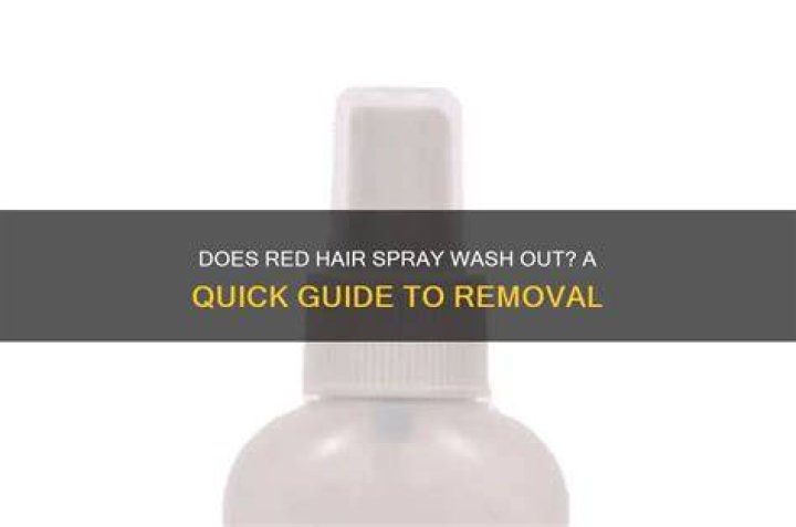 Does hair spray wash out?
