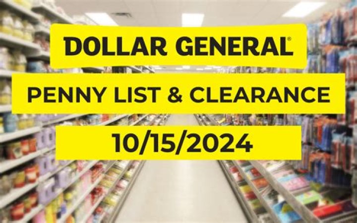 Dollar General Penny List Clearance PDF: Save Big on Everyday Deals