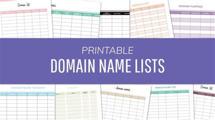 Free Domain Name List PDF Download