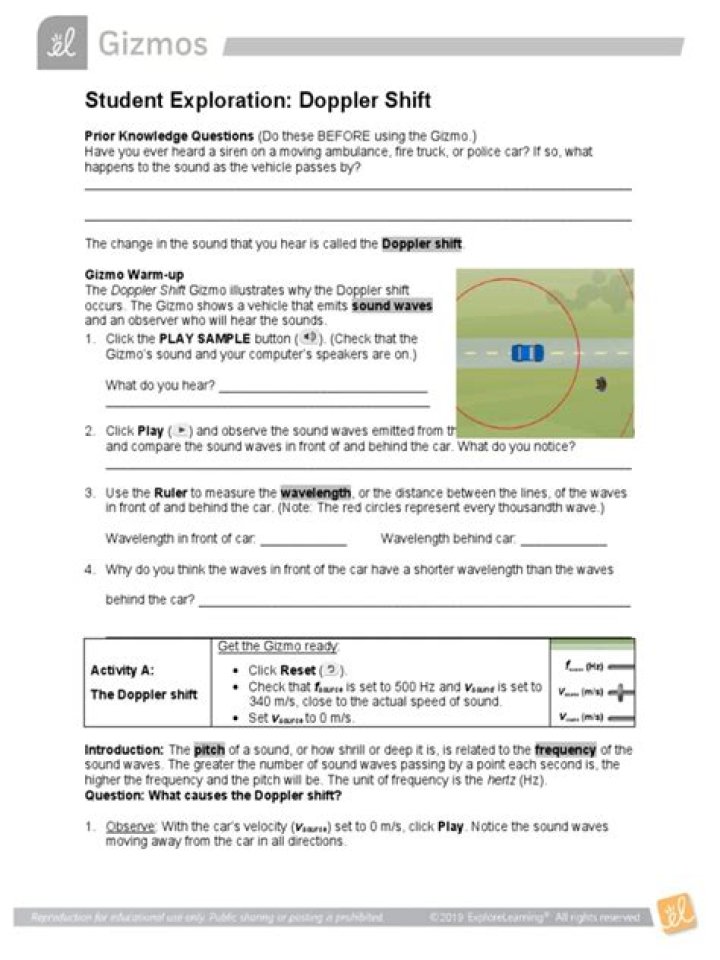 Doppler Shift Gizmo Answer Key PDF – Instant Download