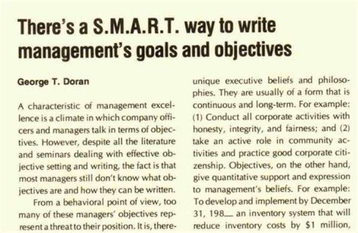 Doran 1981 Smart Goals Management Review PDF: Proven Productivity Insights