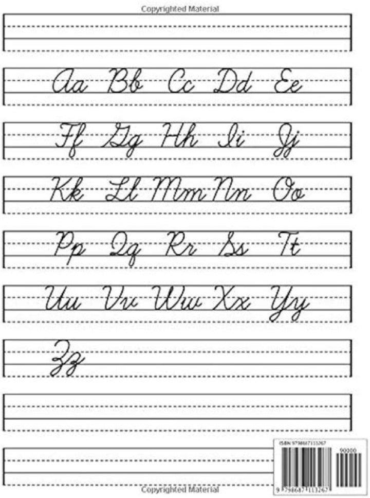 Free Dotted Cursive Handwriting Worksheets PDF for Practice