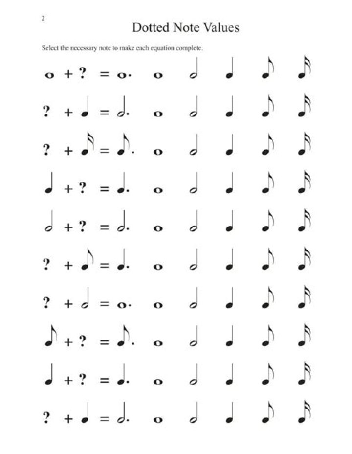 Free Dotted Notes Worksheet PDF for Music Practice