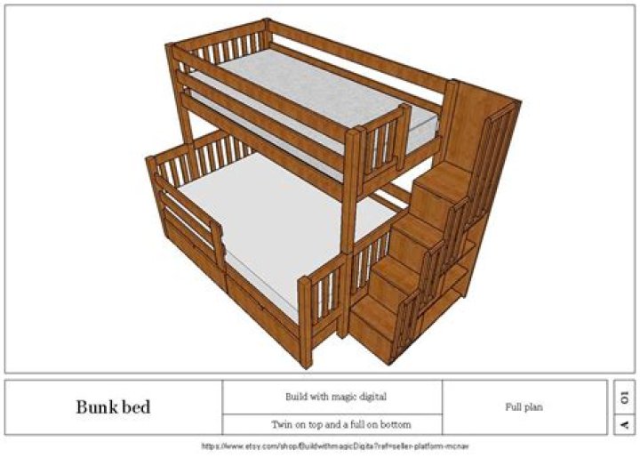 Double Free Bunk Bed Plans PDF – Free Download for Spacious Sleep Solutions