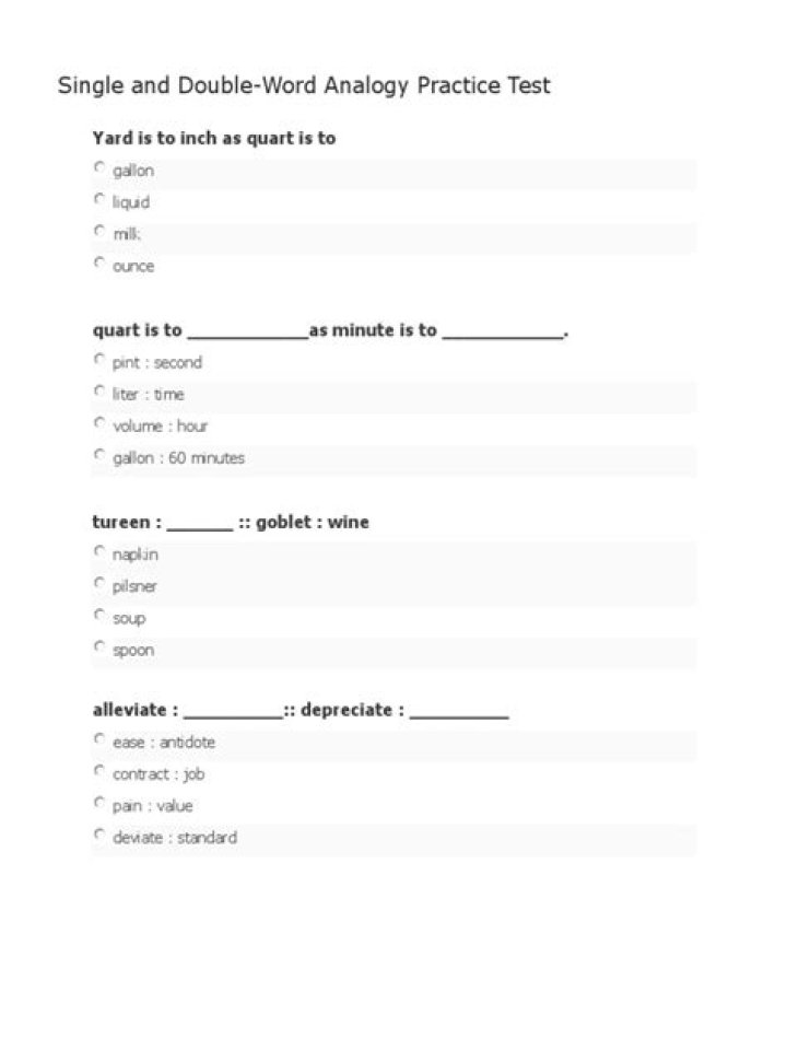 Double Word Analogy Test with Answers PDF – Instant Practice & Solutions