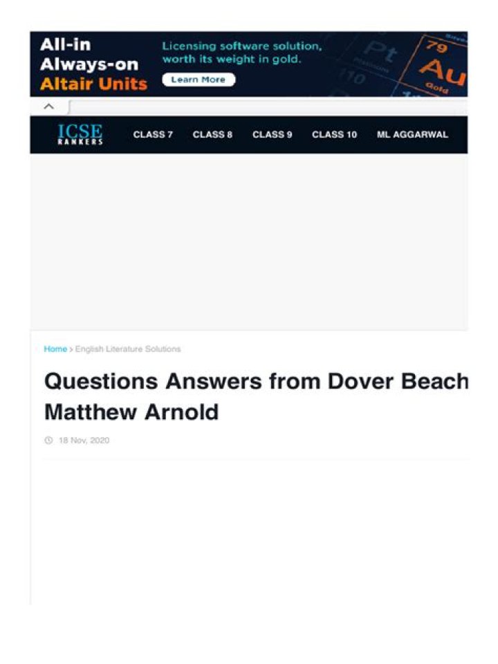 Dover Beach Questions and Answers PDF: Expert Insights & Analysis