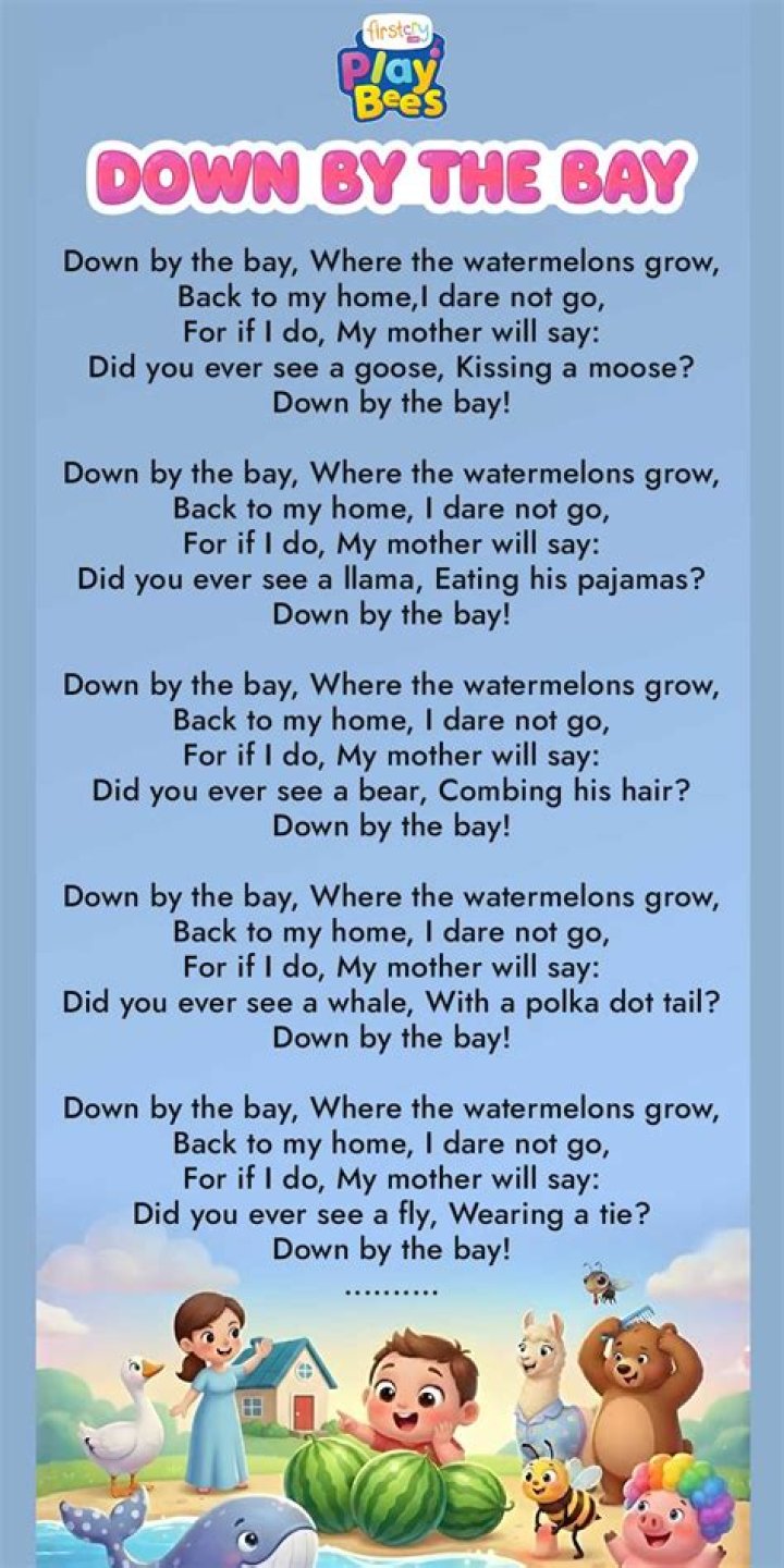 Down by the Bay Rhymes List PDF: Free Download