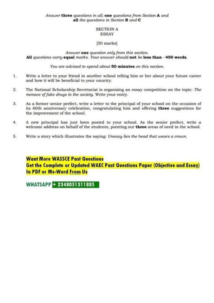 Download WAEC Past Questions PDF - Free Access