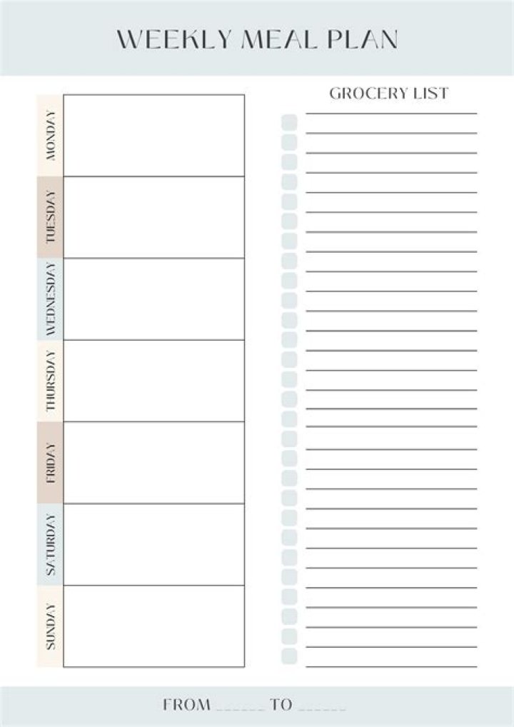 Downloadable Meal Plan Template PDF – Instant Meal Planning
