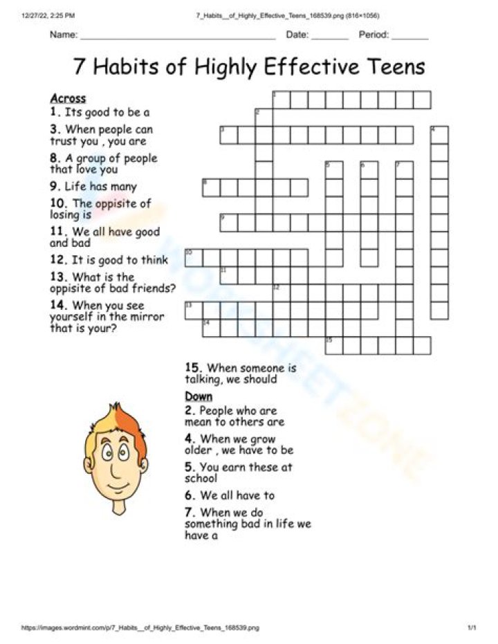 Downloadable Printable 7 Habits Worksheet PDF – Print & Track Your Progress