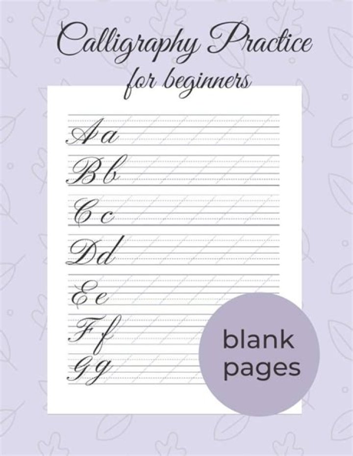 Downloadable Printable Calligraphy Practice Sheets PDF for Beginners