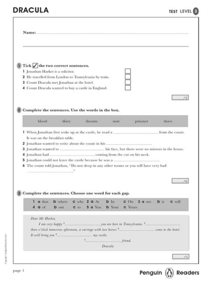 Dracula Test PDF: Free Download for Horror Enthusiasts