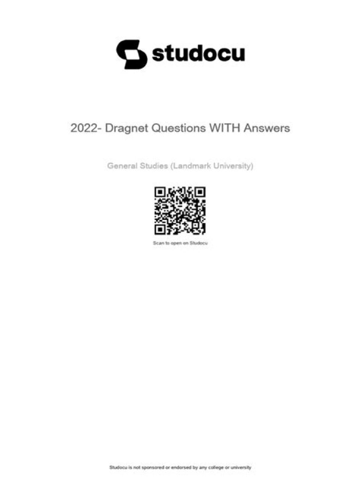 Dragnet Questions and Answers PDF: Essential Interrogations