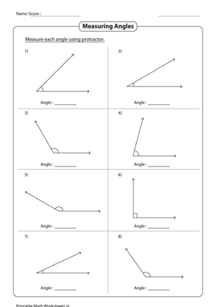 Free Drawing Angles Worksheet PDF: Master Geometry & Technical Drawing