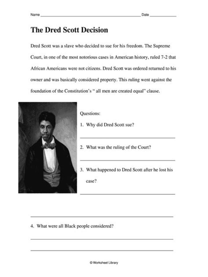 Dred Scott Decision Worksheet PDF: Key Historical Analysis and Exam Guide