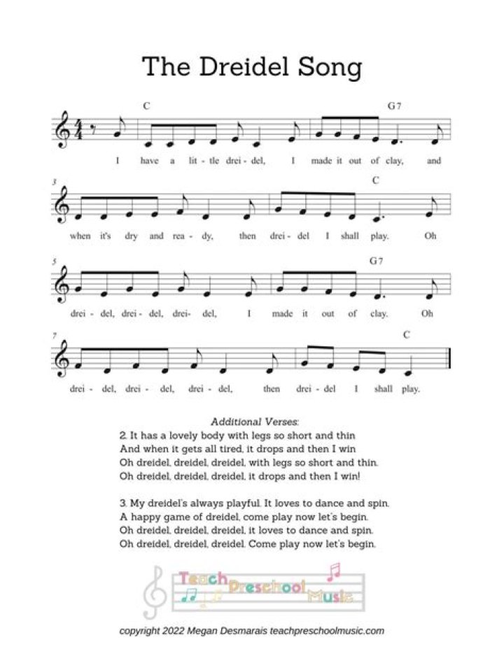 Free Dreidel Song Sheet Music PDF – Download Now