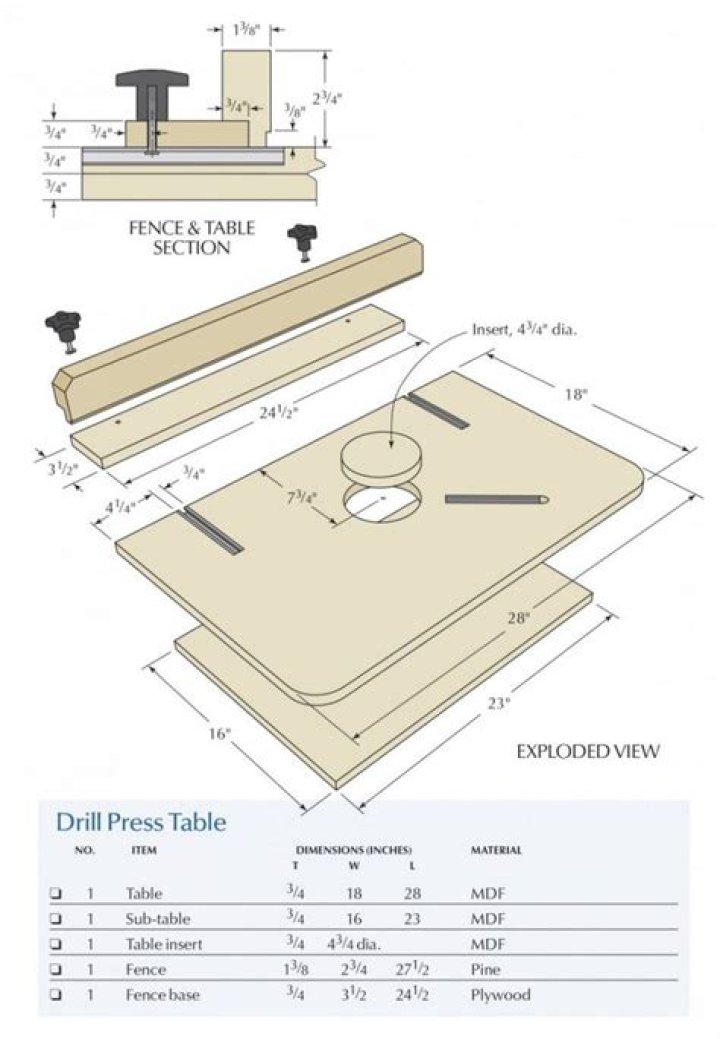Free Drill Press Table Plans PDF – Build Your Own Accurate Workbench