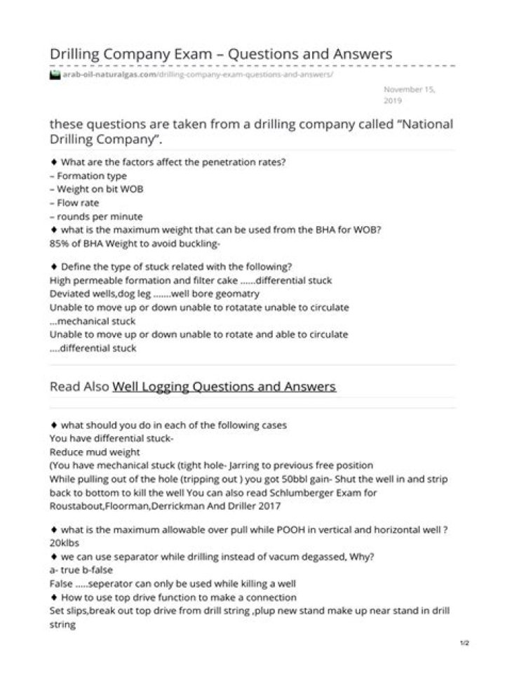 Drilling Questions and Answers PDF: Expert Guide & Solutions