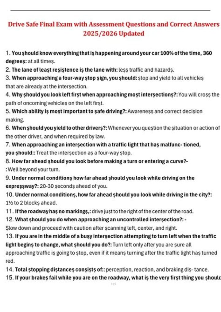 Drive Safe Today: Final Exam Answers PDF – Complete Study Guide
