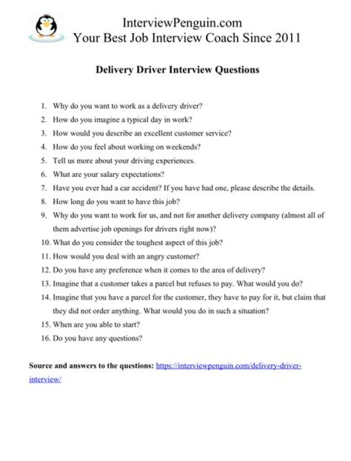 Top Driver Interview Questions and Answers PDF for Hiring Success