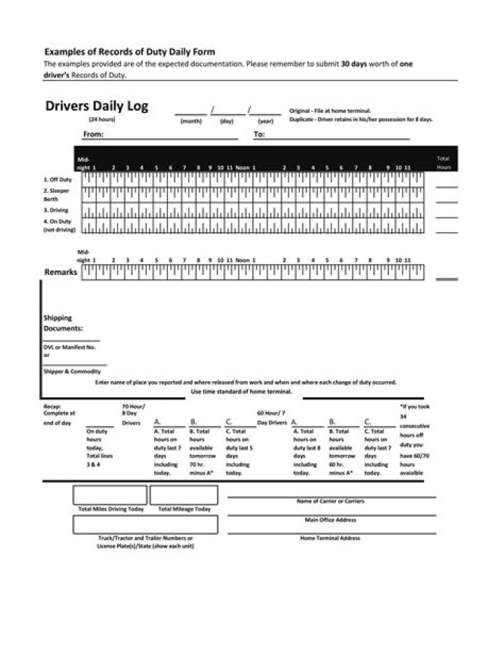 Download Driver Log Sheet PDF for Safe Fleet Management