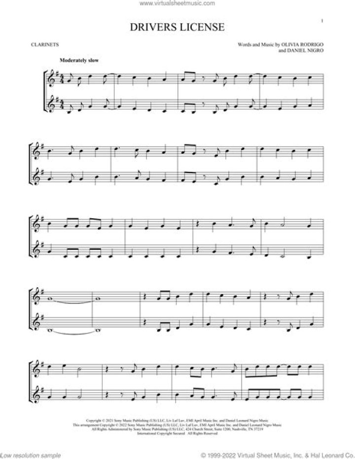 Driver's License Sheet Music PDF – Download Legal Music Score