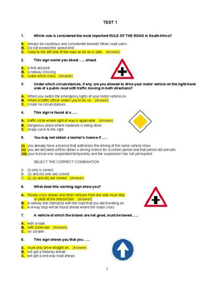 Driving Licence Test Questions and Answers in English PDF – Download Now