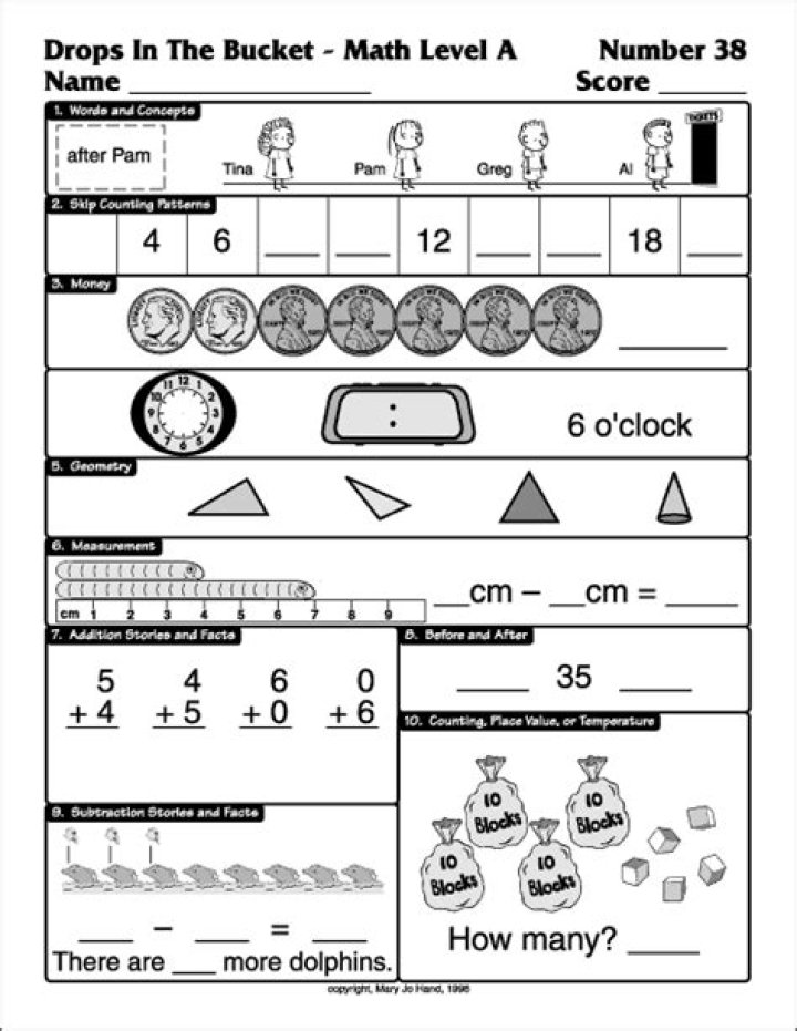 Free Drops in the Bucket Math Worksheets PDF – Download Instant Printable Workbooks