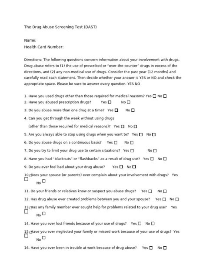 Drug Abuse Screening Test PDF: Accurate & Reliable Assessment