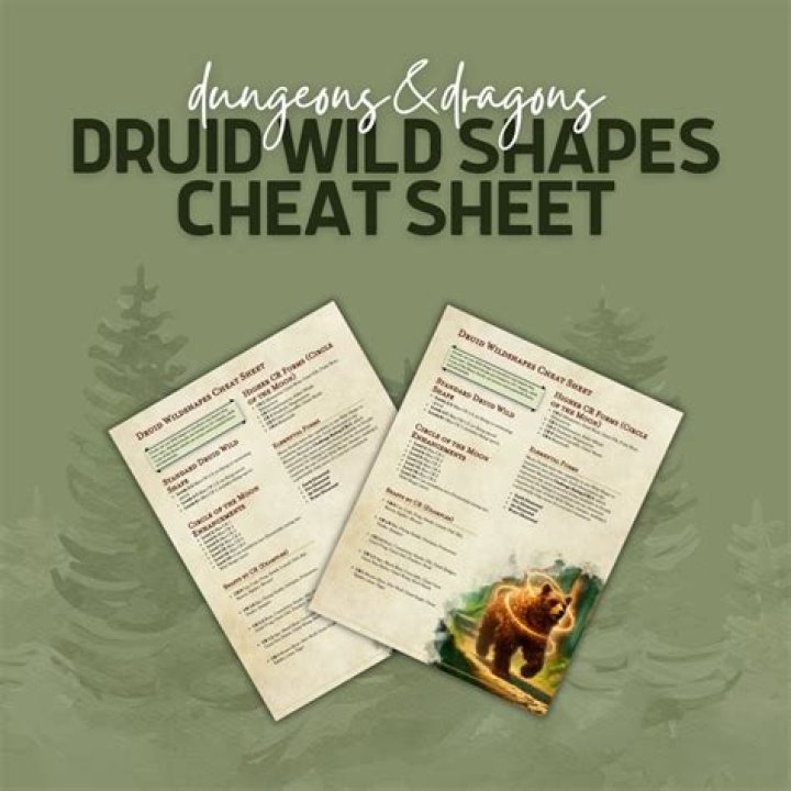 Druid Wild Shape List 5e PDF: Full Guide & Quick Reference