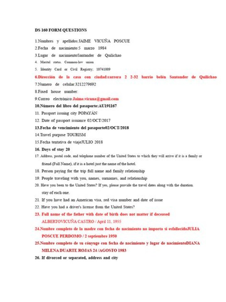 DS-160 Form Questions PDF: Complete Guide & Sample Answers