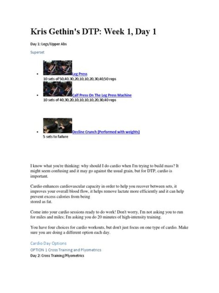 DTp Workout Plan PDF: Your Complete Fitness Guide