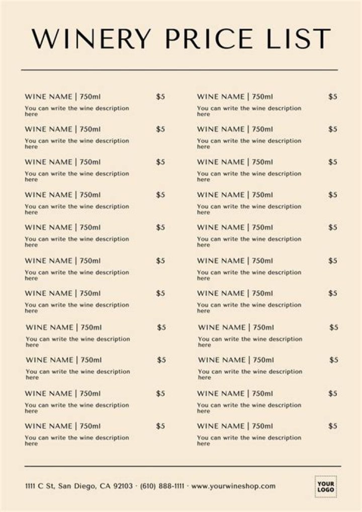 Dubai Duty Free Wine Price List PDF: Affordable Bottles & Top Brands