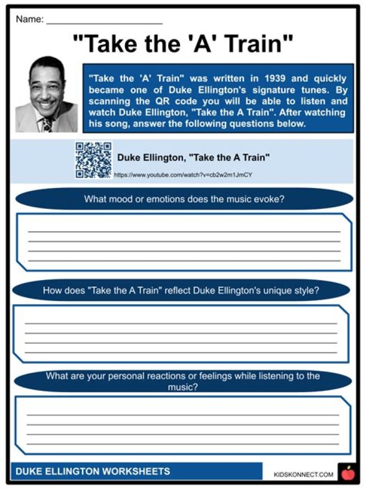 Duke Ellington Worksheet PDF: Free Educational Resources for Music Teachers