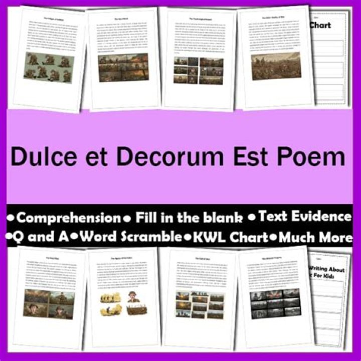 Dulce Et Decorum Est Worksheet PDF – Analyze & Reflect