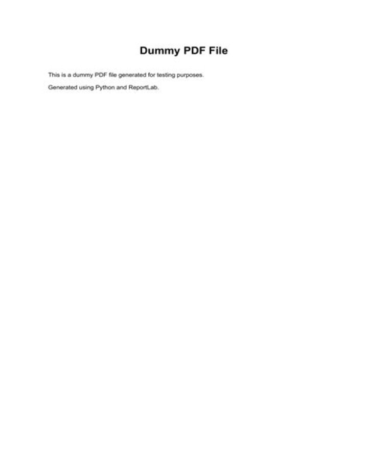Dummy PDF for Testing: Free Samples & Testing Templates