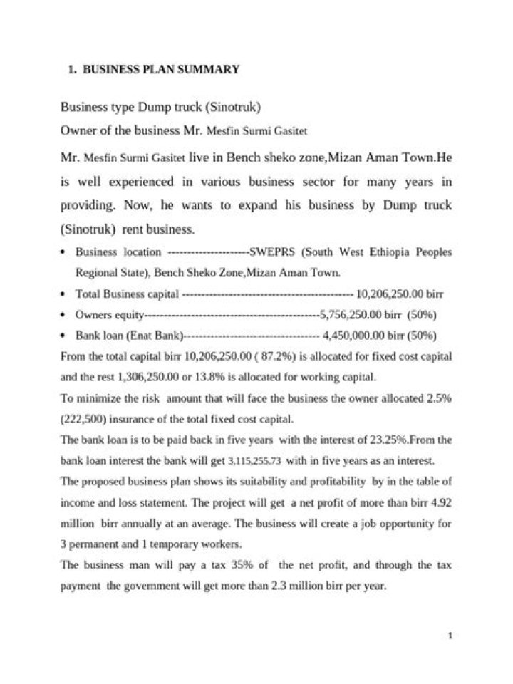 How to Write a Dump Truck Business Plan PDF: Step-by-Step Guide