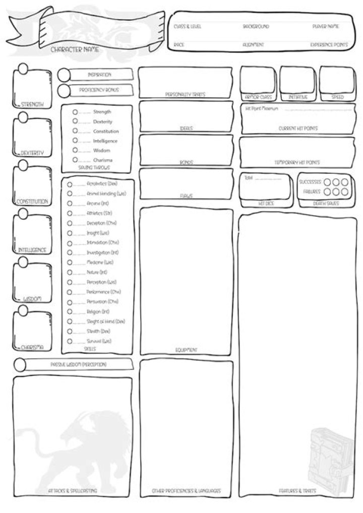 Download Free Dungeons and Dragons Character Sheet PDF – Ready to Roll