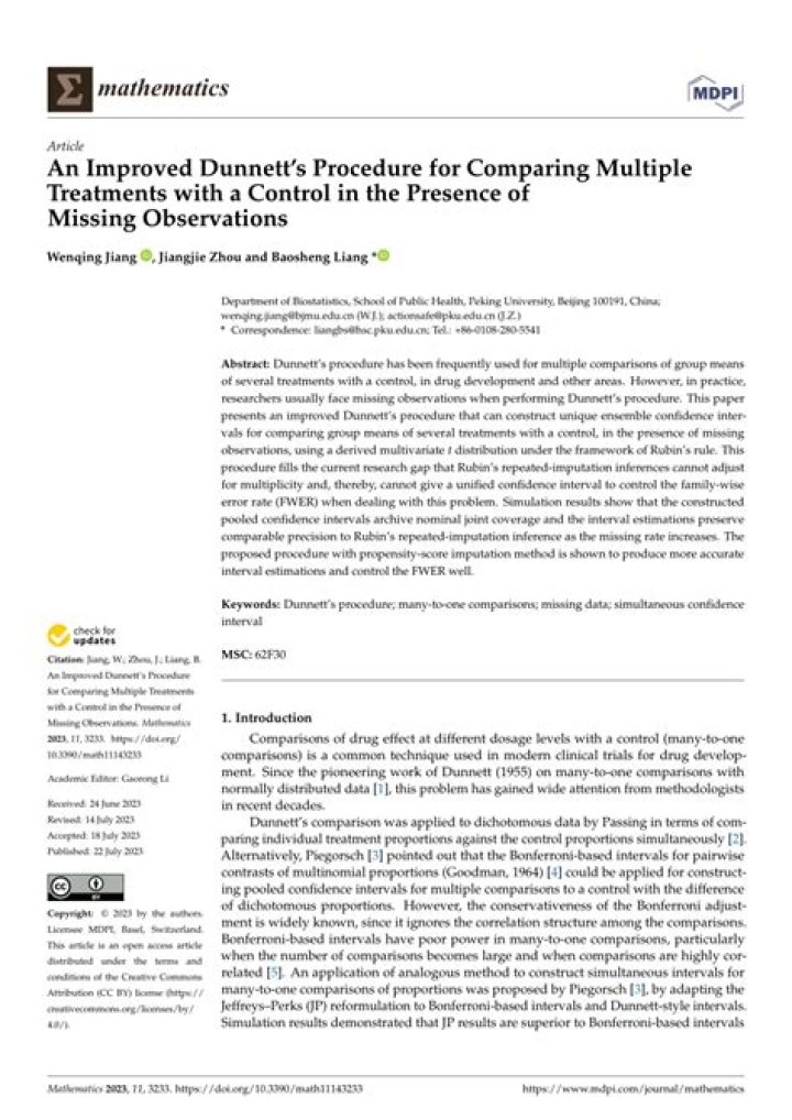 How to Perform Dunnett's Test: Free PDF Guide & Analysis Tool