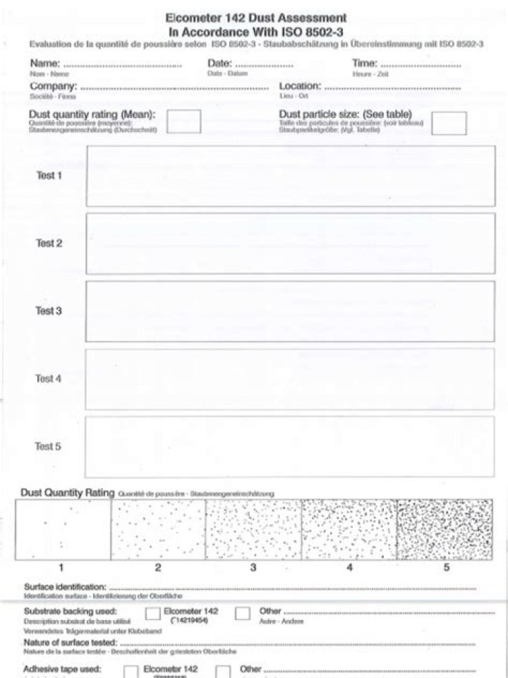 Dust Test Comparator Chart PDF – Accurate Comparison & Performance Analysis