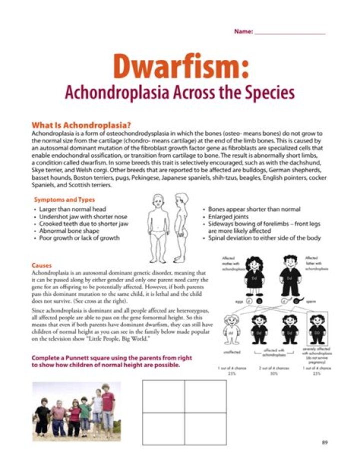 Dwarfism & Achondroplasia Across Species: Scientific Answer Key PDF